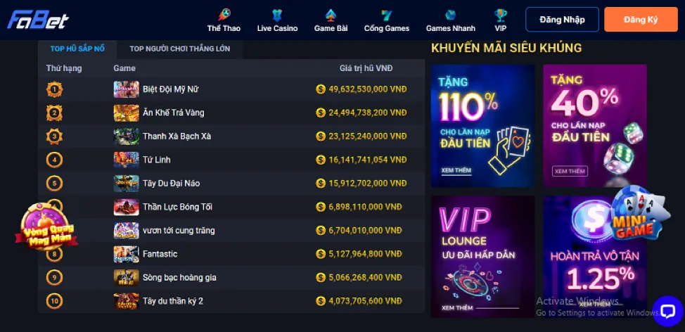 Giao diện cá cược trực tiếp trên 99win code